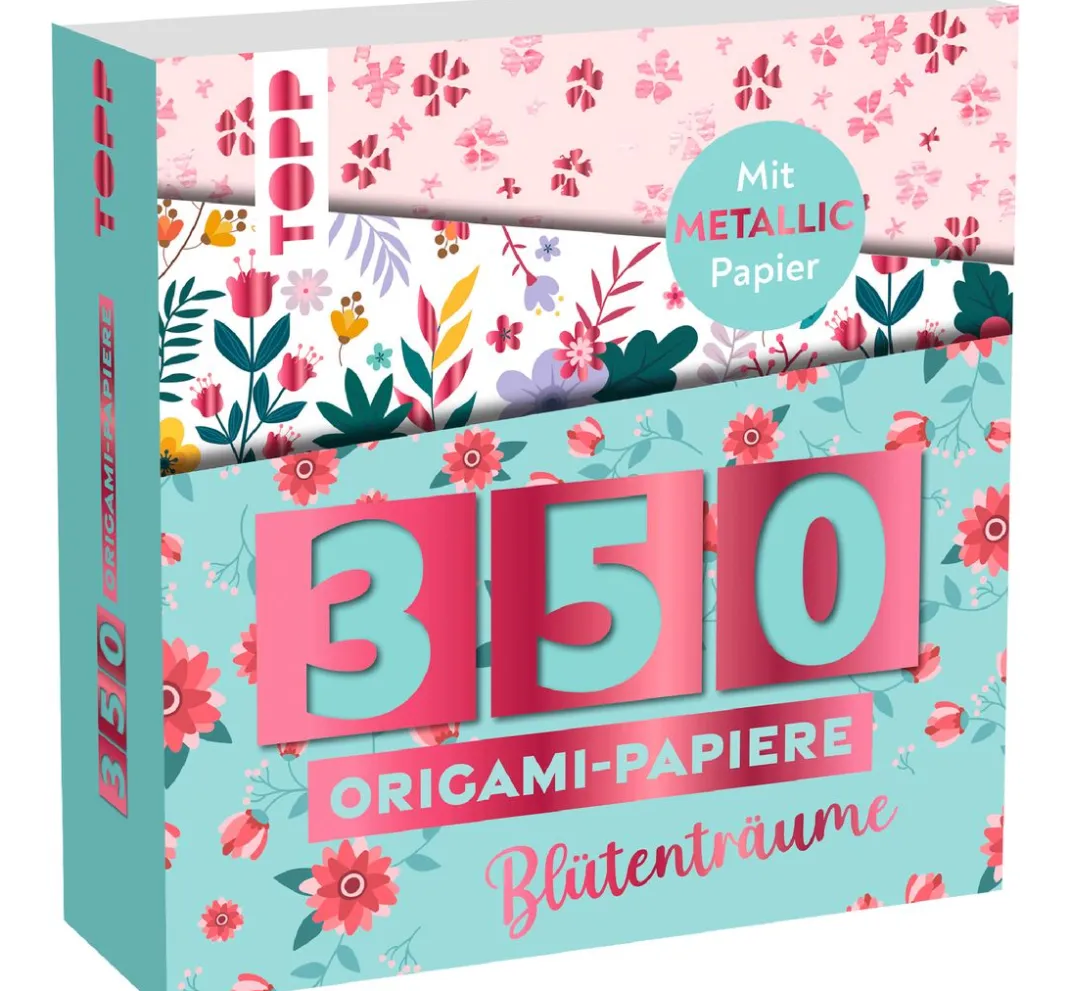 Topp Origami & Papier Falten|Falt- & Origamipapier>350 Origami-Block Blütenträume