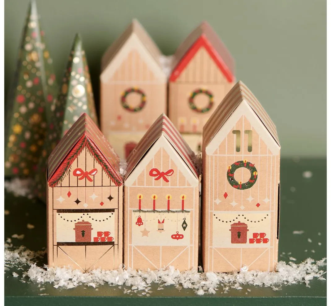 Rico Design Tüten & Anhänger|Tüten & Anhänger>Adventskalender Bastelset "Weihnachtsmarkt"