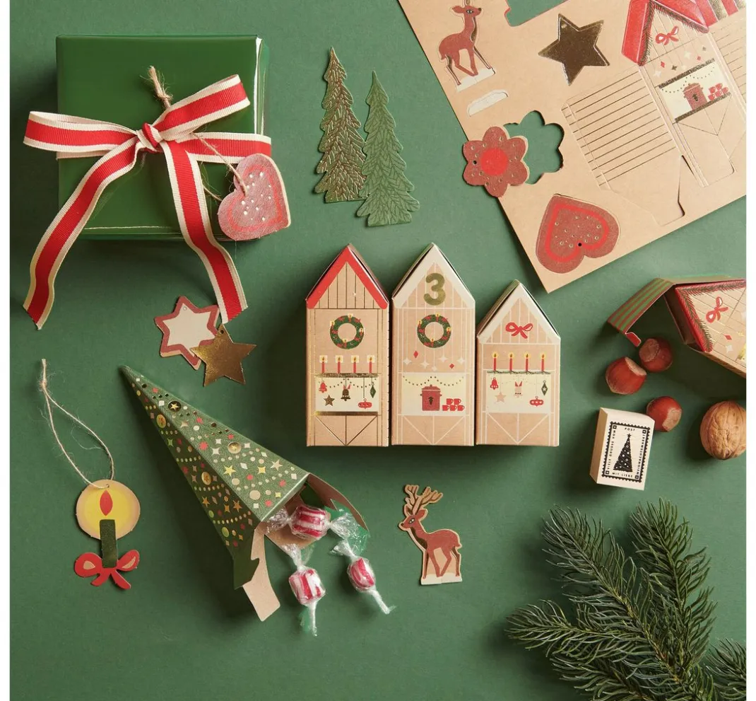 Rico Design Tüten & Anhänger|Tüten & Anhänger>Adventskalender Bastelset "Weihnachtsmarkt"