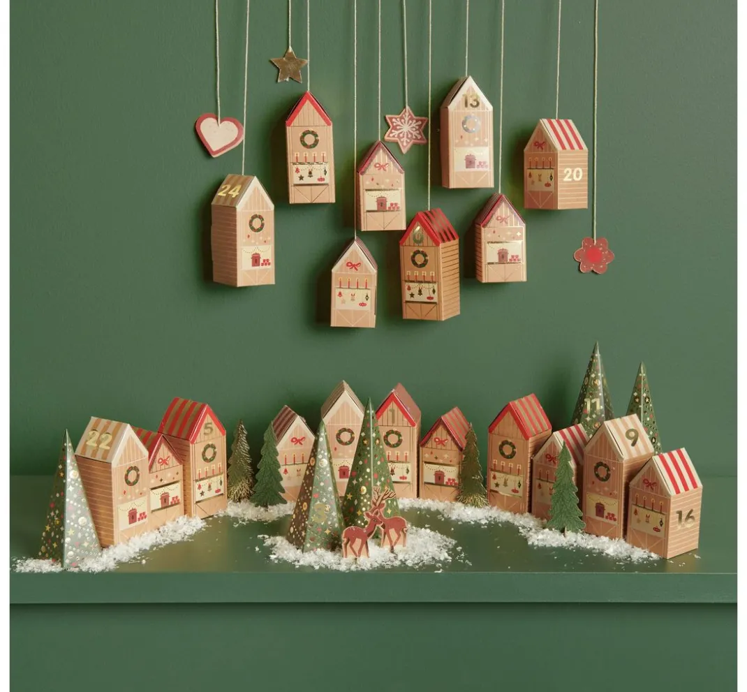Rico Design Tüten & Anhänger|Tüten & Anhänger>Adventskalender Bastelset "Weihnachtsmarkt"
