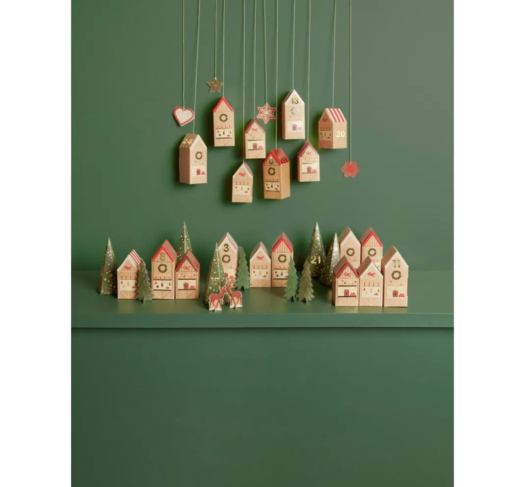 Rico Design Tüten & Anhänger|Tüten & Anhänger>Adventskalender Bastelset "Weihnachtsmarkt"