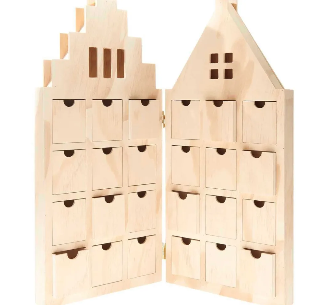 Rico Design Adventskalender|Holz, Mdf & Pappmaché>Adventskalender "Haus", aufklappbar