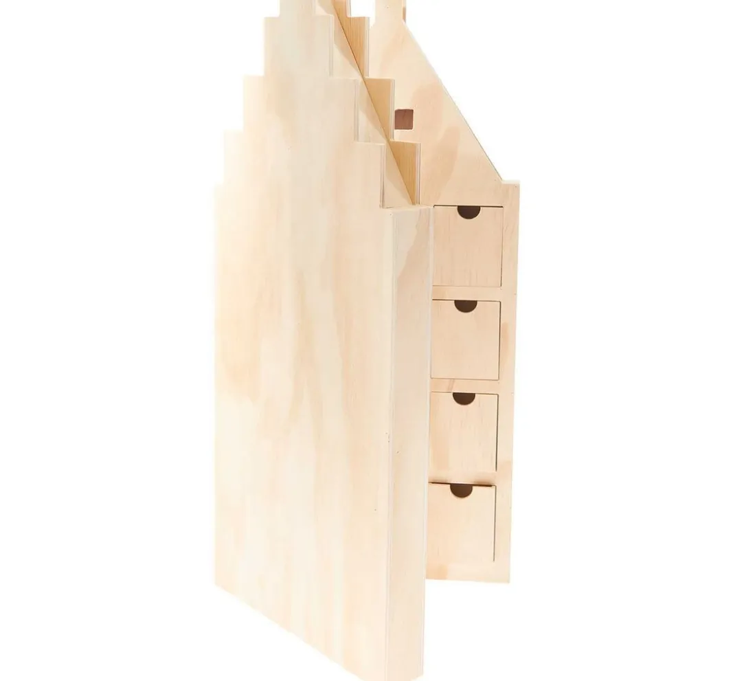 Rico Design Adventskalender|Holz, Mdf & Pappmaché>Adventskalender "Haus", aufklappbar