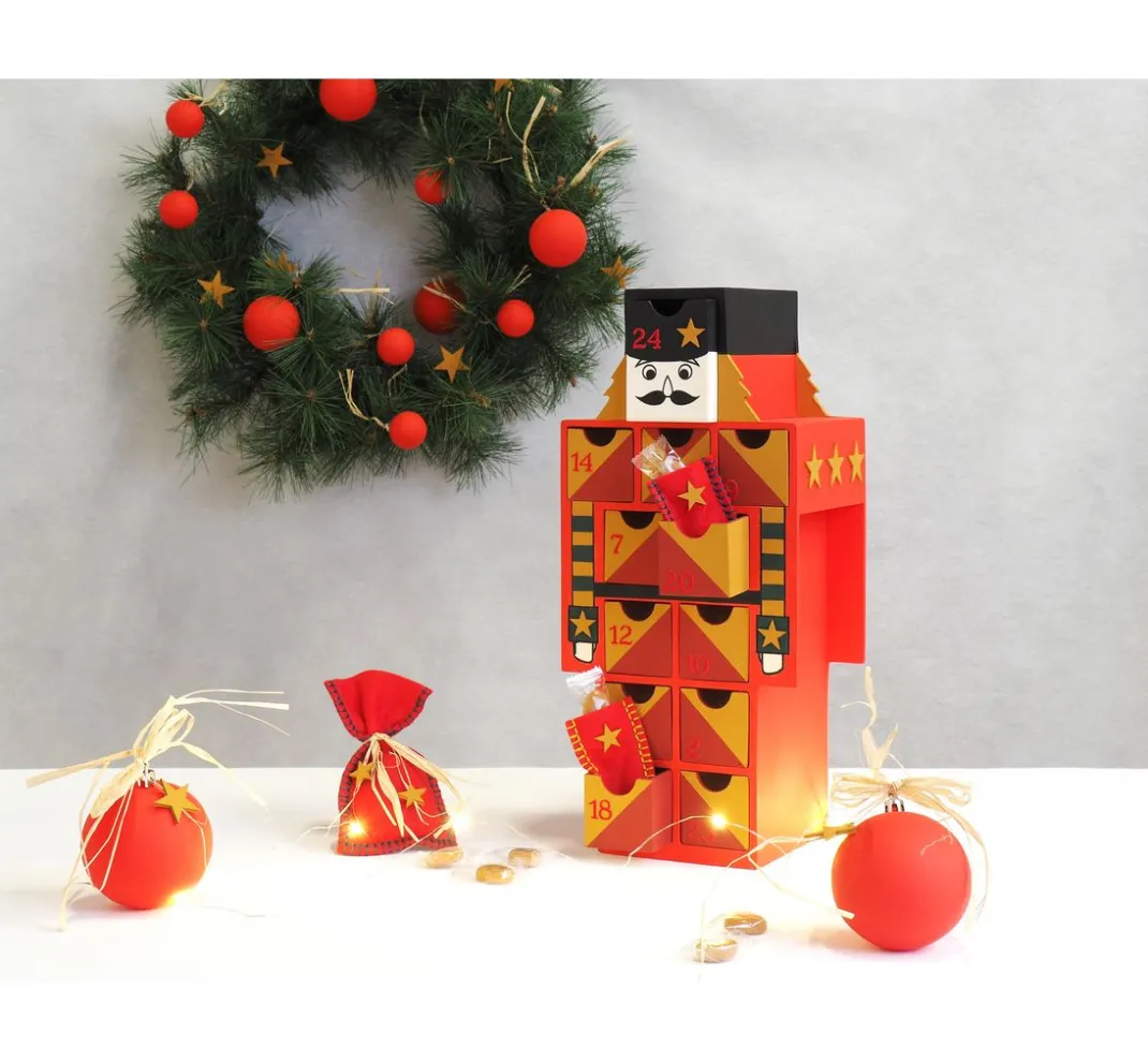 Artemio Adventskalender|Holz, Mdf & Pappmaché>Adventskalender "Nussknacker"