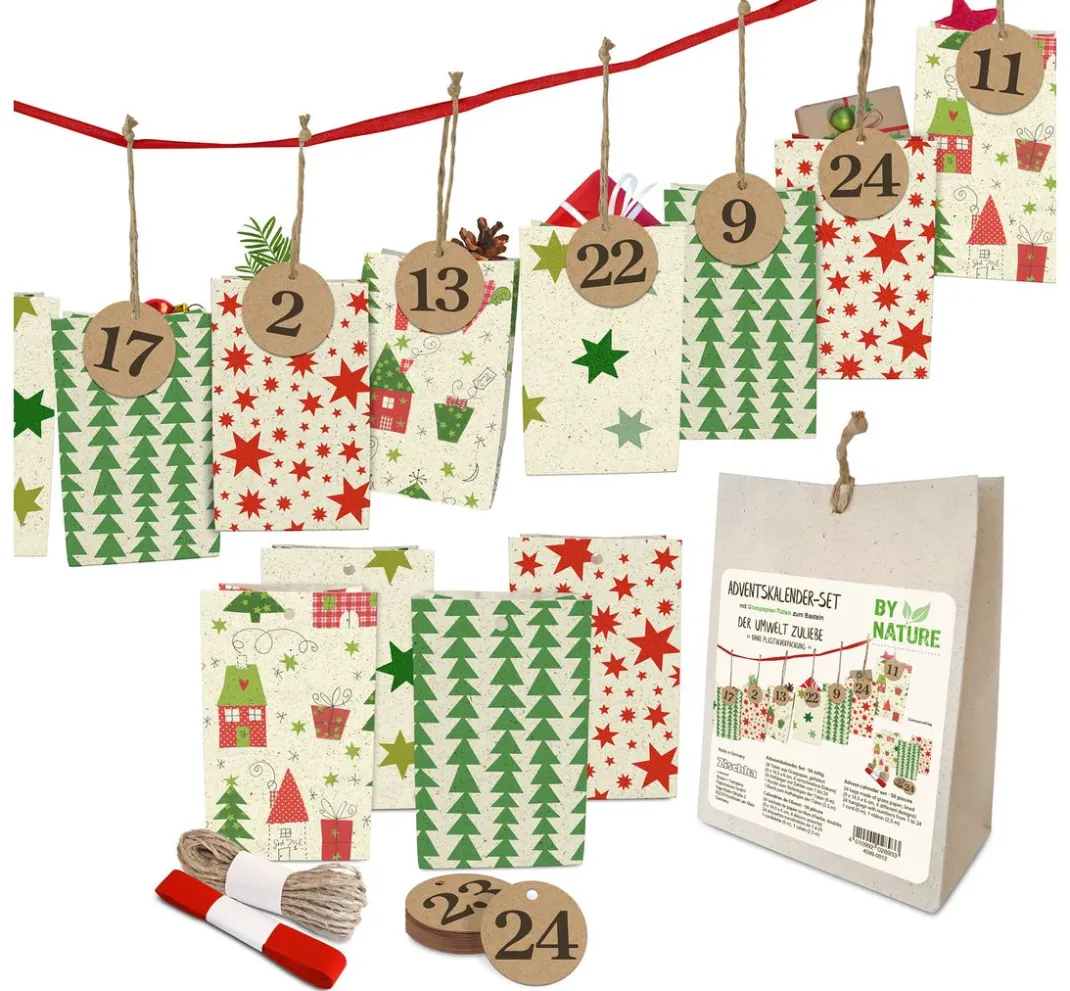 Zischka Papier-Bastelsets|Adventskalender>Adventskalender-Set "By Nature"