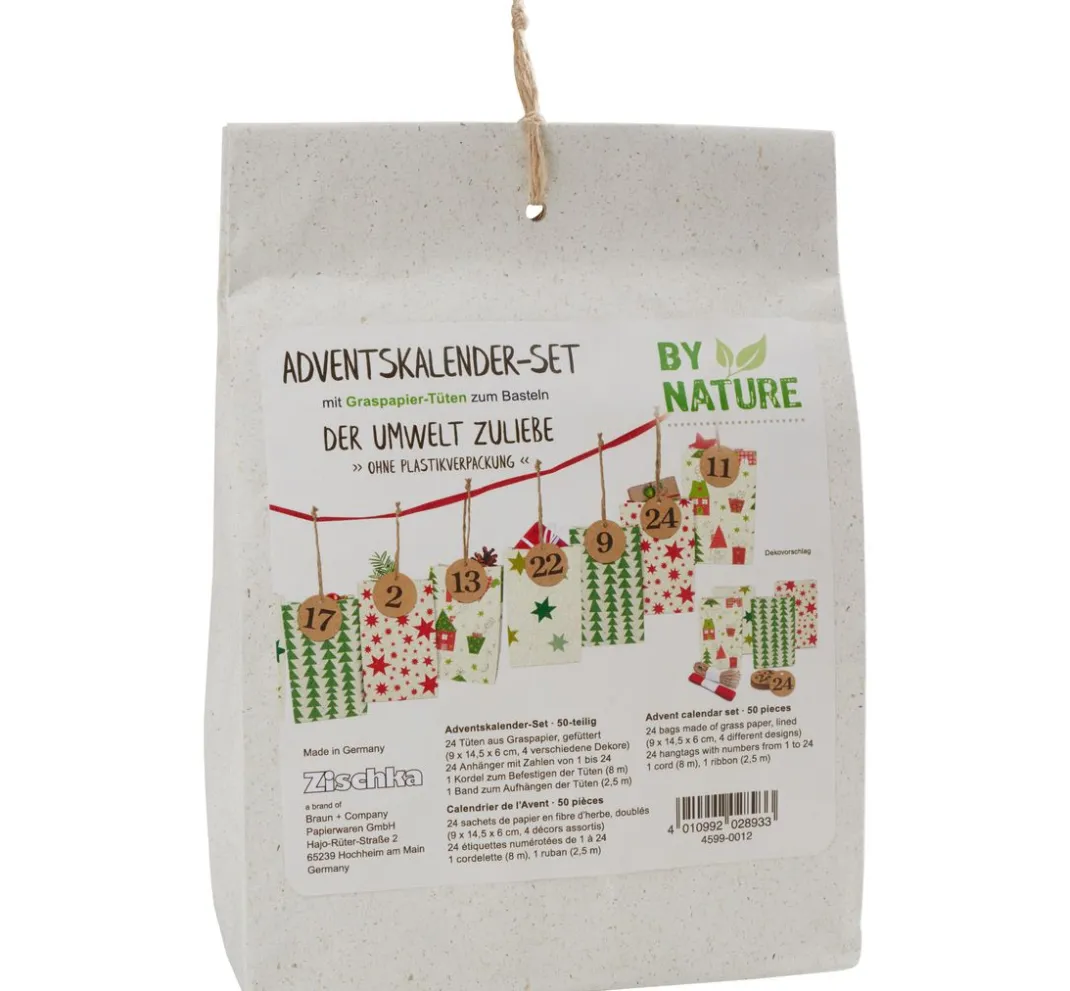 Zischka Papier-Bastelsets|Adventskalender>Adventskalender-Set "By Nature"