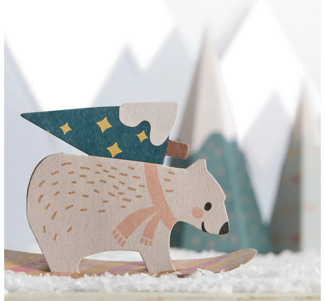 folia Tüten & Anhänger|Tüten & Anhänger>Adventskalender-Set "Snow Village"