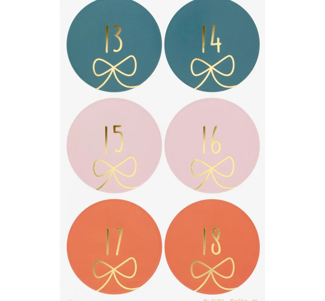 folia Sticker & Klebebänder|Kartengestaltung>Adventskalendersticker "Round Bows"