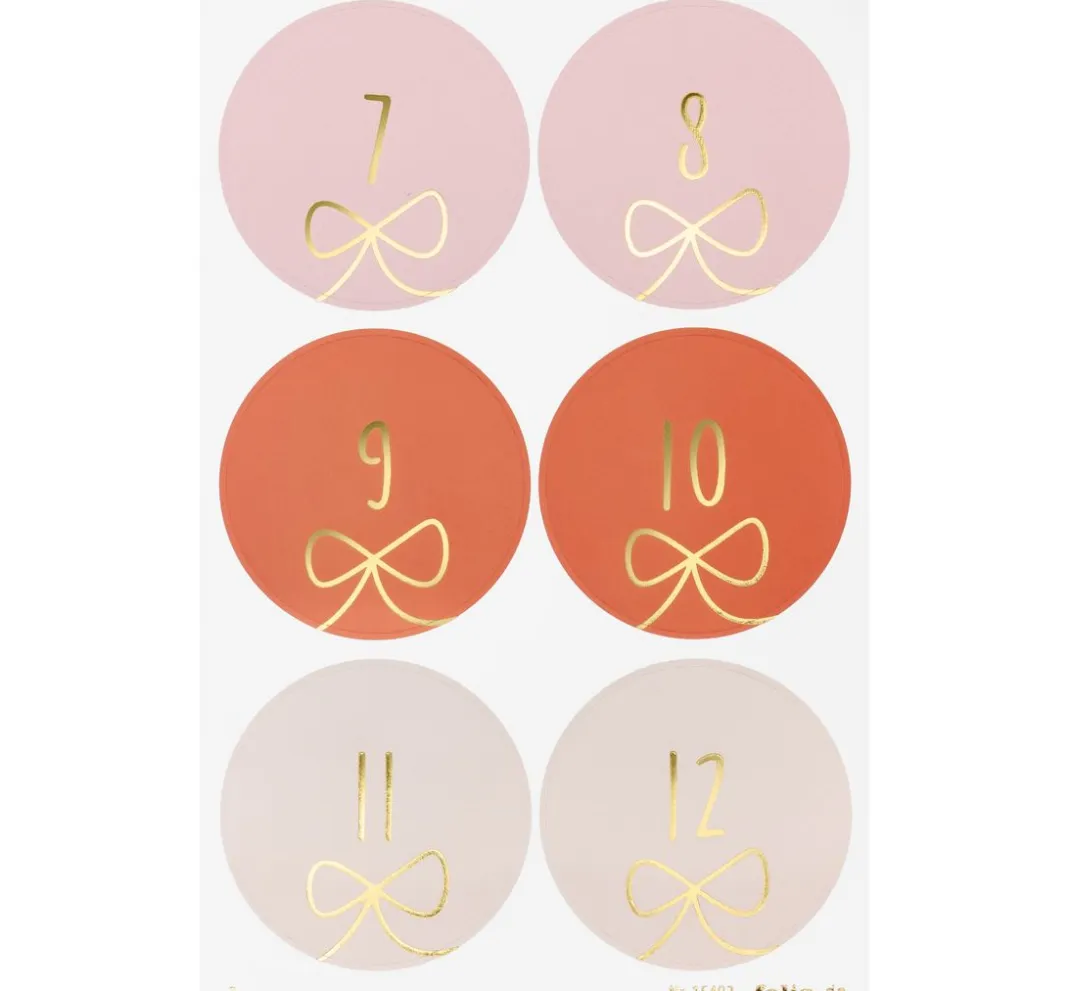 folia Sticker & Klebebänder|Kartengestaltung>Adventskalendersticker "Round Bows"