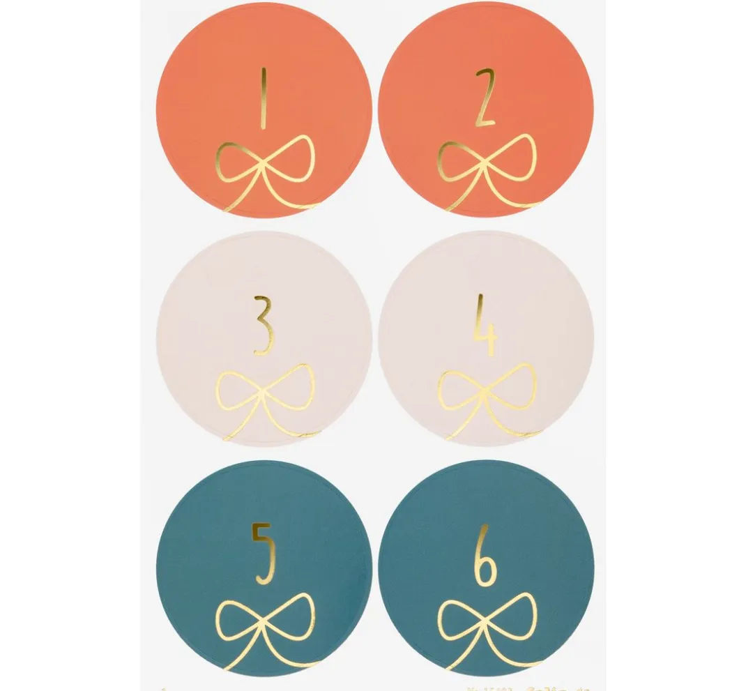 folia Sticker & Klebebänder|Kartengestaltung>Adventskalendersticker "Round Bows"