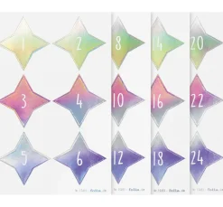 folia Sticker & Klebebänder|Kartengestaltung>Adventskalendersticker "Sparks Iridescent"