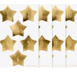 folia Sticker & Klebebänder|Kartengestaltung>Adventskalendersticker "Stars Gold"