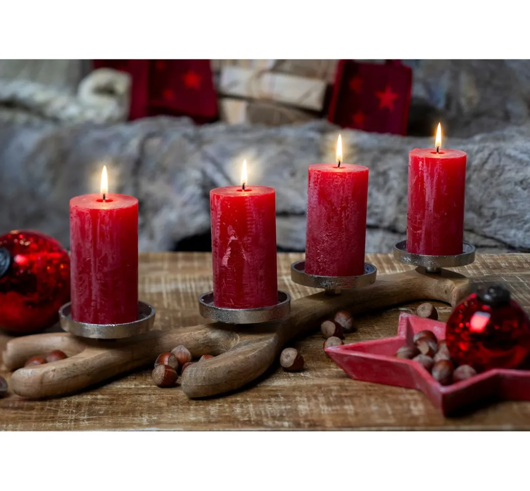 Wenzel Kerzen Gestalten>Adventskerzen "Rustic", abgestuft, 4er-Set