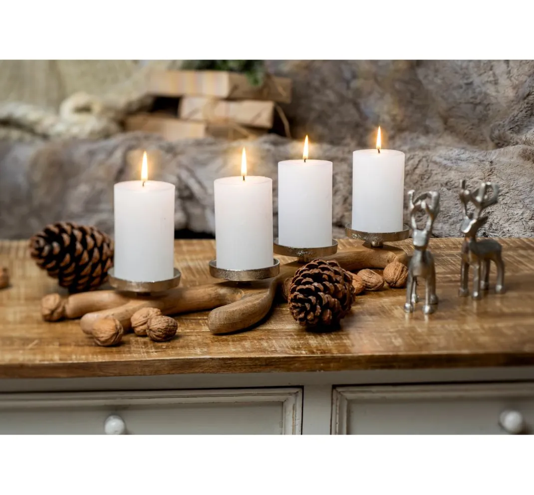 Wenzel Kerzen Gestalten>Adventskerzen "Rustic", abgestuft, 4er-Set