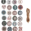 Rayher Adventskalender>Adventszahlen Buttons "Christmas Patterns" mit Klebepunkt