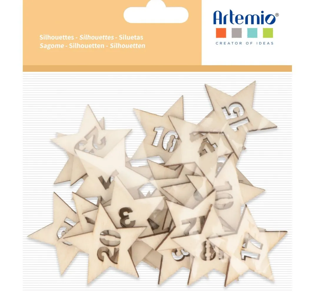 Artemio Adventskalender|Streuteile>Adventszahlen "Sterne"