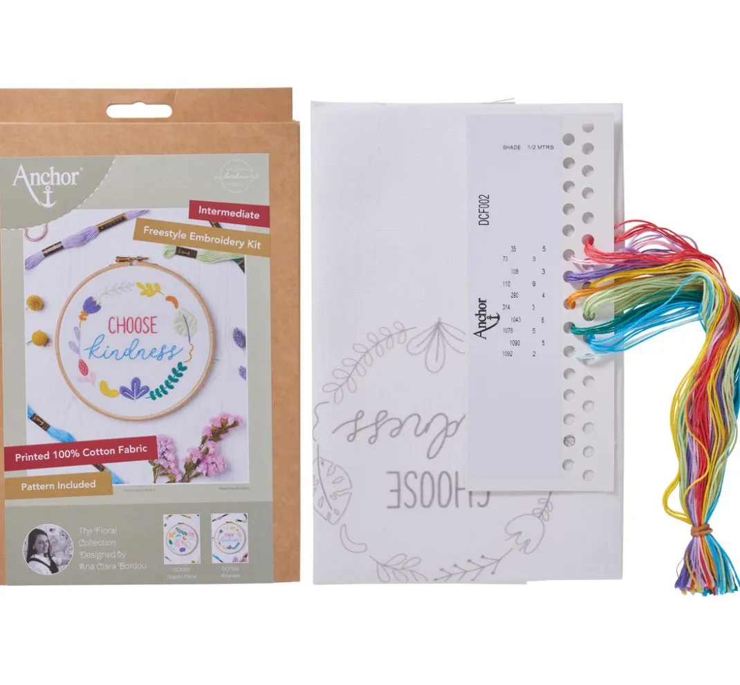 Anchor Stickset|Sticken>Freestyle Stickpackung "Kindness - Ana Clara Bordou"
