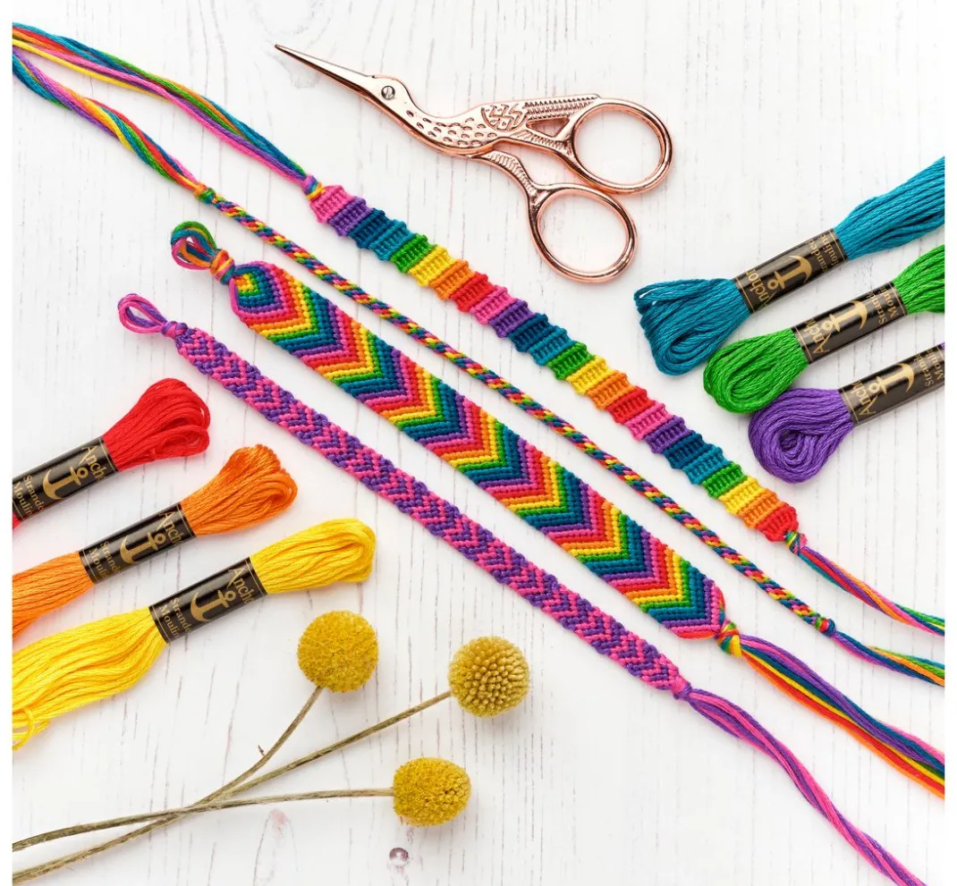 Kinder Anchor Schmuck-Bastelsets|Freundschaftsarmbänder>Starter Kit "Freundschaftsbänder Kit Regenbogen"