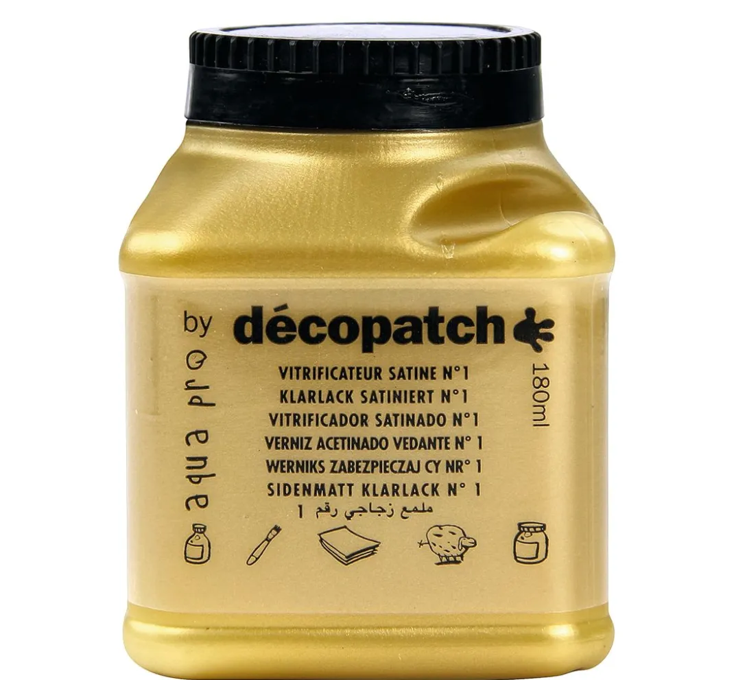 décopatch Serviettenlack|Klarlack>Aquapro-Klarlack " Seidenmatt", 180 ml