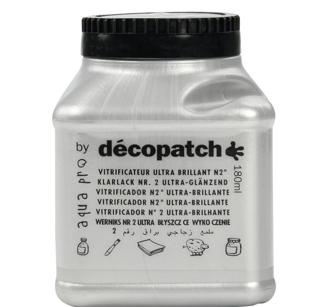 décopatch Serviettenlack|Klarlack>Aquapro-Klarlack "Ultra Brilliant", 180 ml