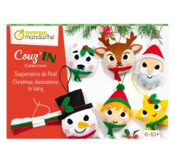 Kinder My Mandarine Näh-Sets|Kuschel- & Wärmetiere>Avenue Mandarine Kreativ-Box Nähen Mini Couz’IN "Weihnachtsanhänger"