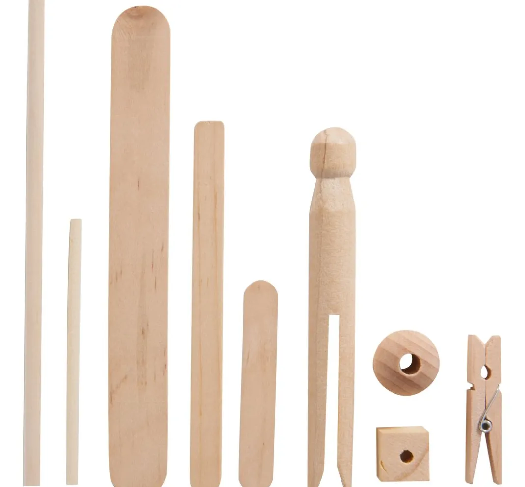 Kinder Rayher Deko-Bastelsets|Bastelzubehör>Basic-Bastelbox Holz