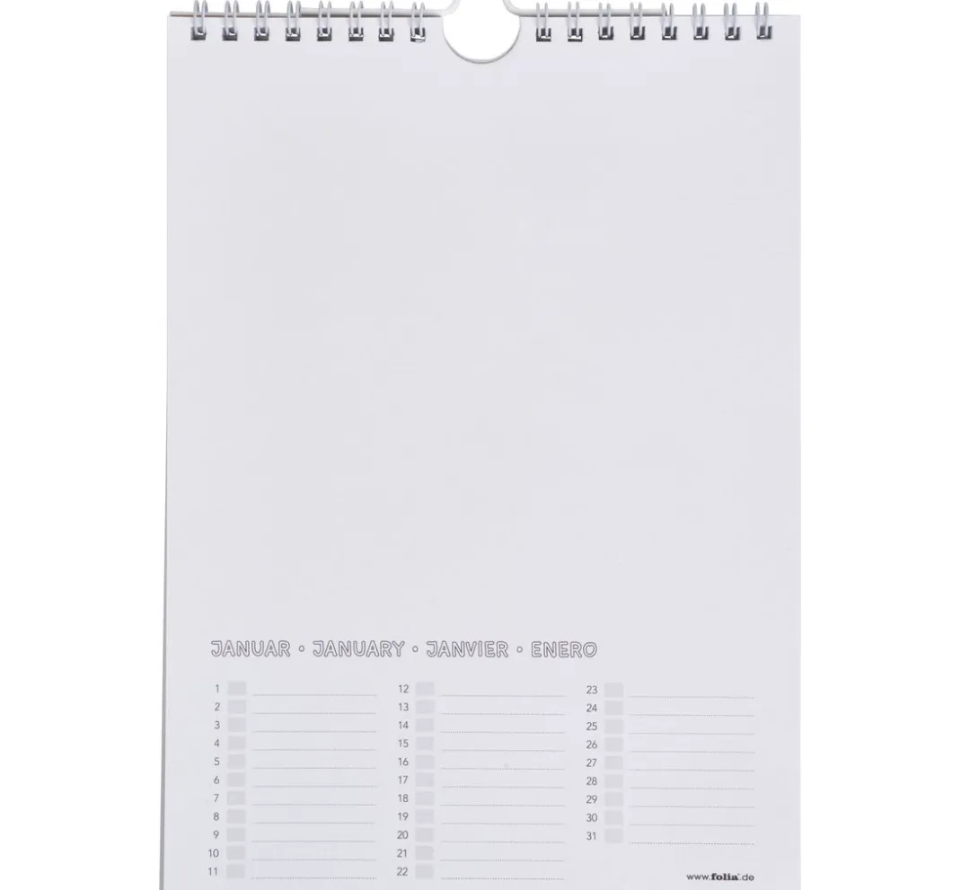 folia Kalender & Bullet Journal|Kalender>Bastel Dauerkalender, 17 x 24 cm