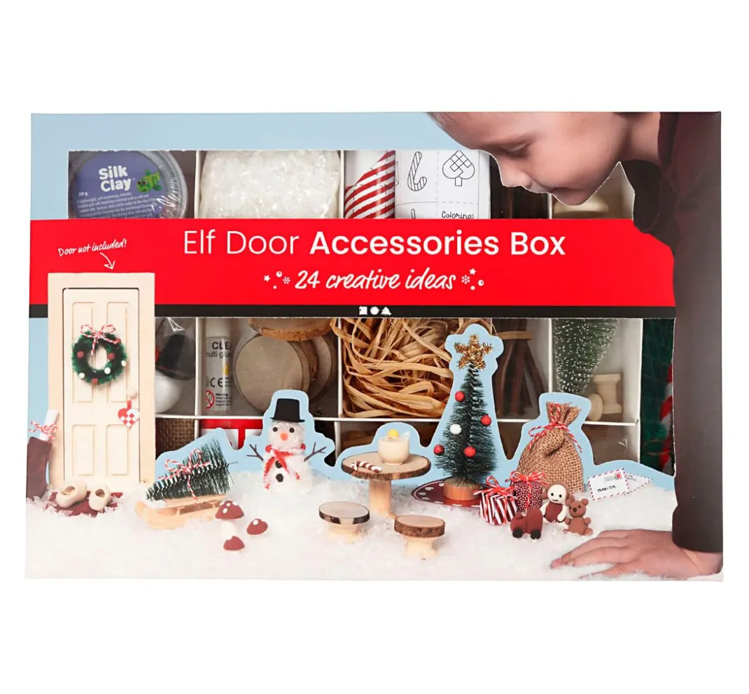 Kinder creativ company Deko-Bastelsets|Weitere Geschenkideen Für Kinder>Bastelbox Wichteltür "Weihnachtsszenen"