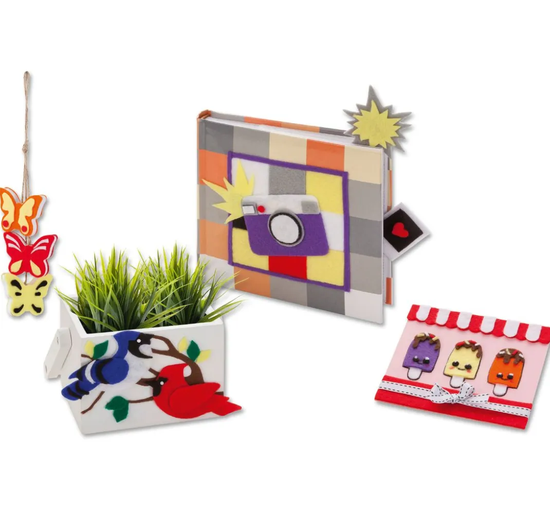 Kinder folia Filz|Bastelfilz>Bastelfilz selbstklebend, 20x29cm, 10 Blatt