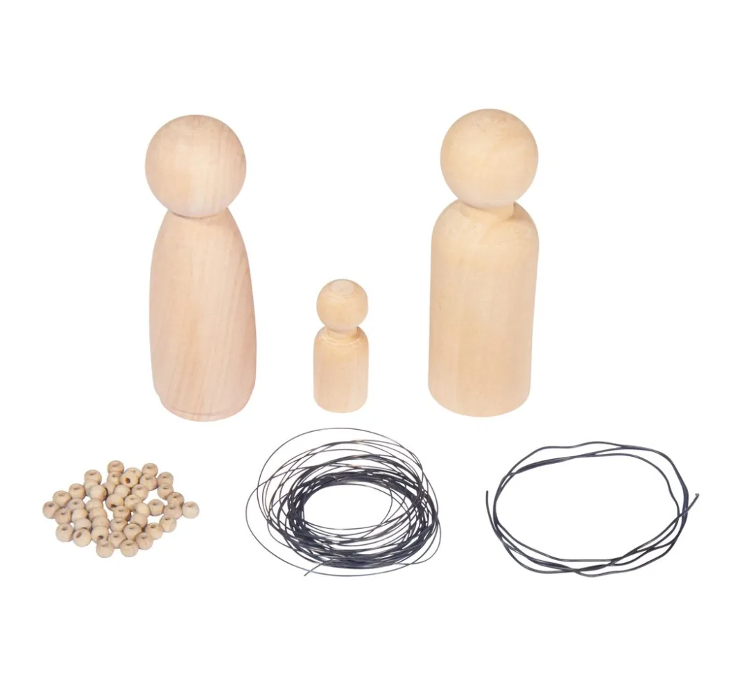 Kinder Rayher Deko-Bastelsets|Bastelsets>Bastelpackung "Hasenfamilie"