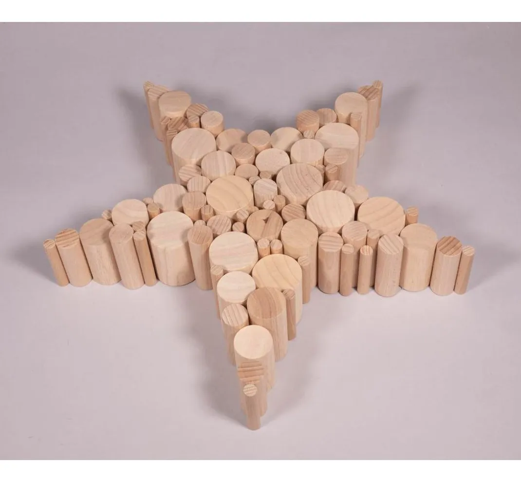 Kinder Rayher Deko-Bastelsets|Holz>Bastelpackung Holz "Rundstäbe"