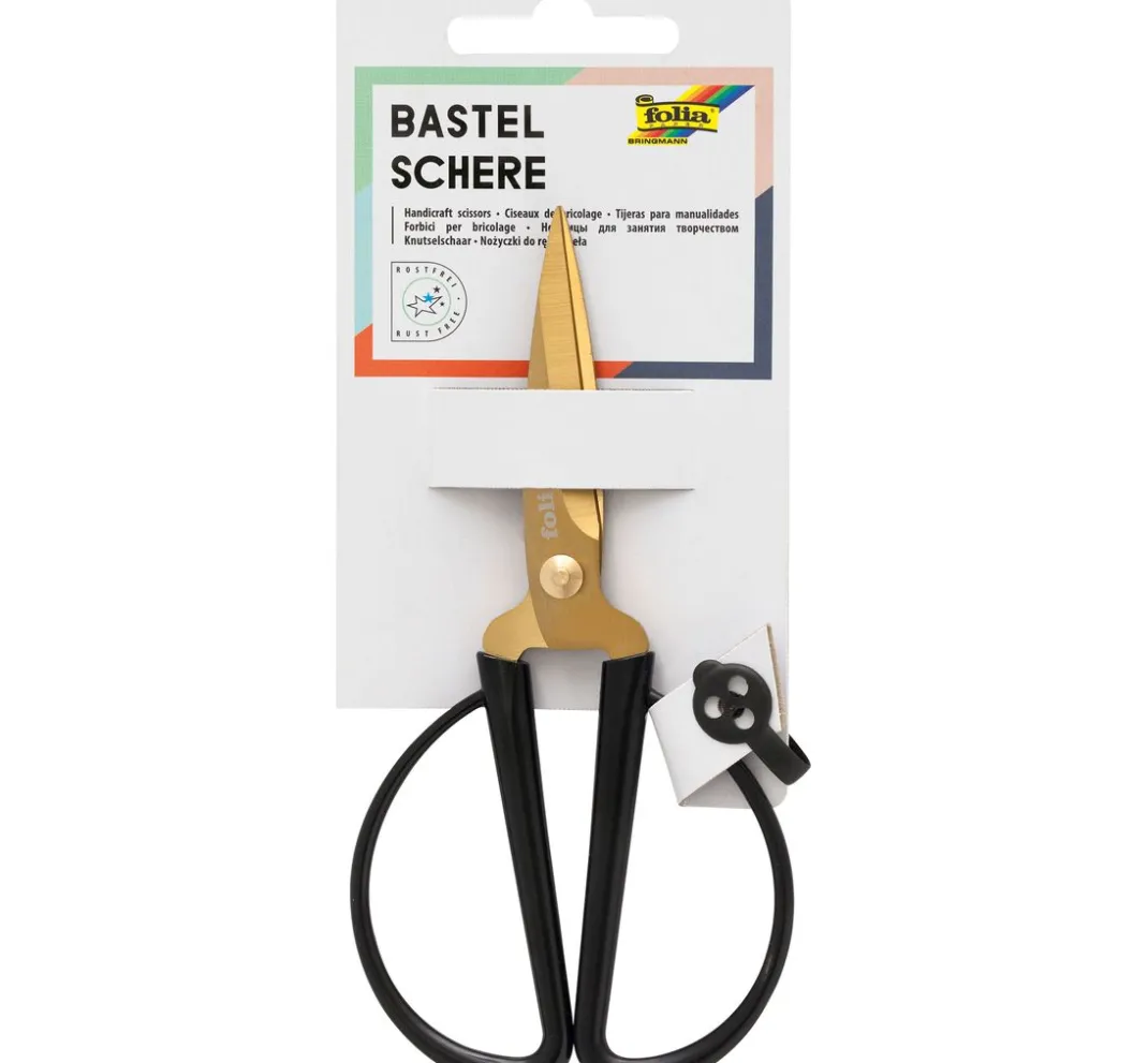 folia Schneide- & Messwerkzeuge|Schneidwerkzeug>Bastelschere "Gold"