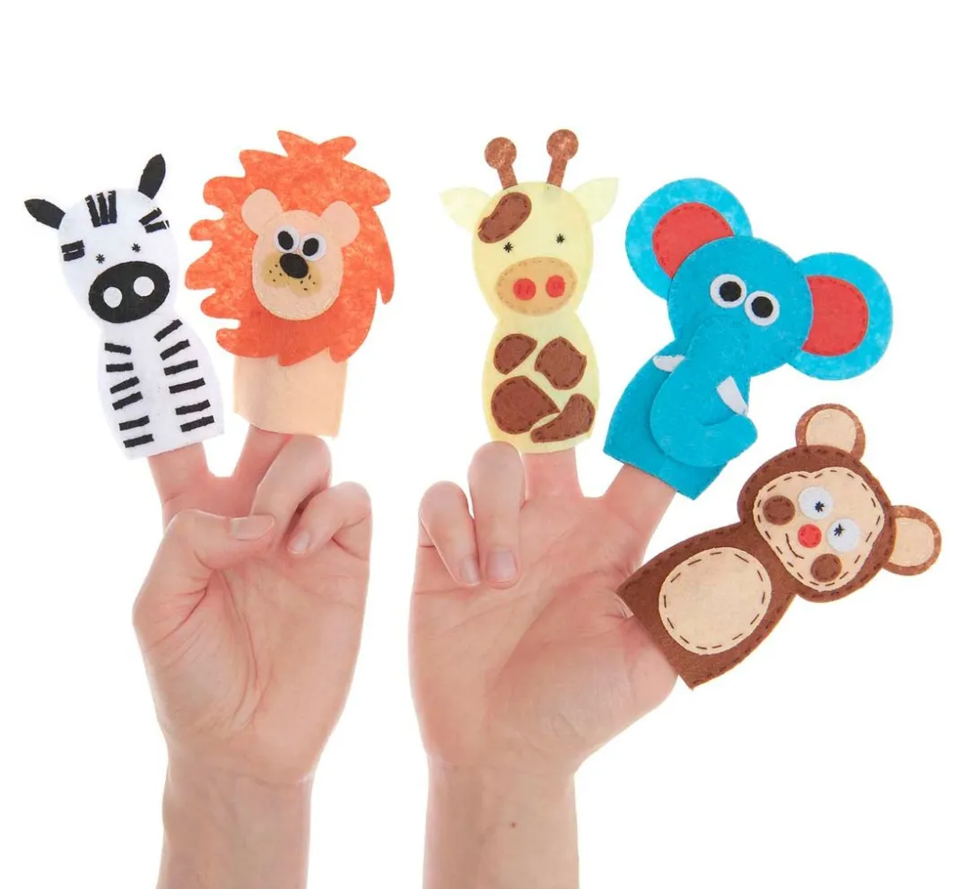 Kinder Rico Design Kuschel- & Wärmetiere|Handarbeit-Sets>Bastelset Fingerpuppen "Tiere"
