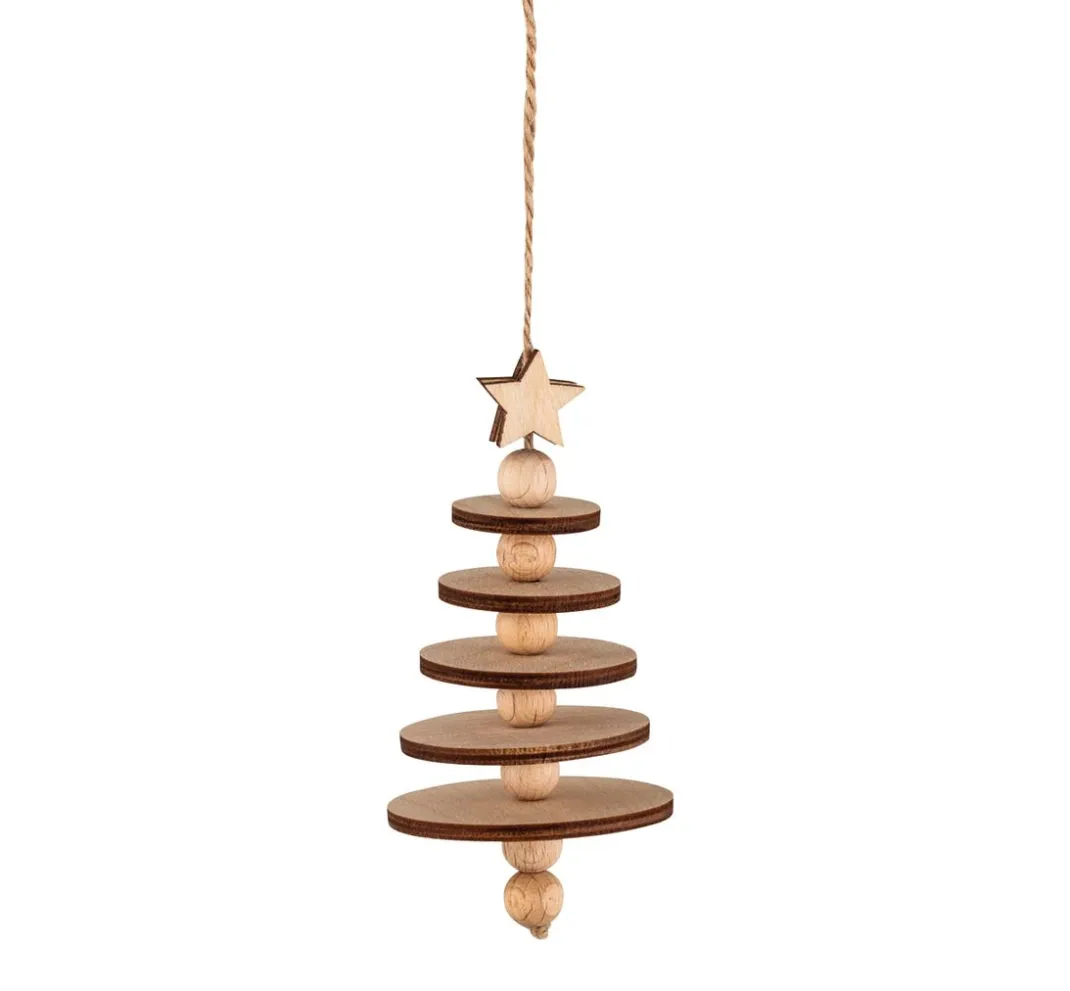 Rayher Anhänger|Bastelsets>Bastelset Holz Baum-Anhänger