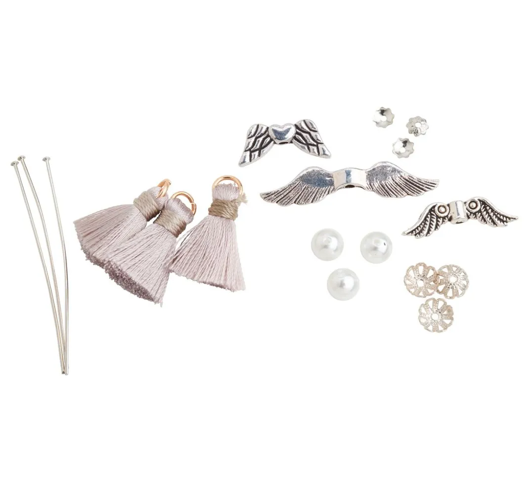PRACHT Perlensterne & Engel|Scrapbooking>Bastel-Set "Quastenengel", 3er-Set