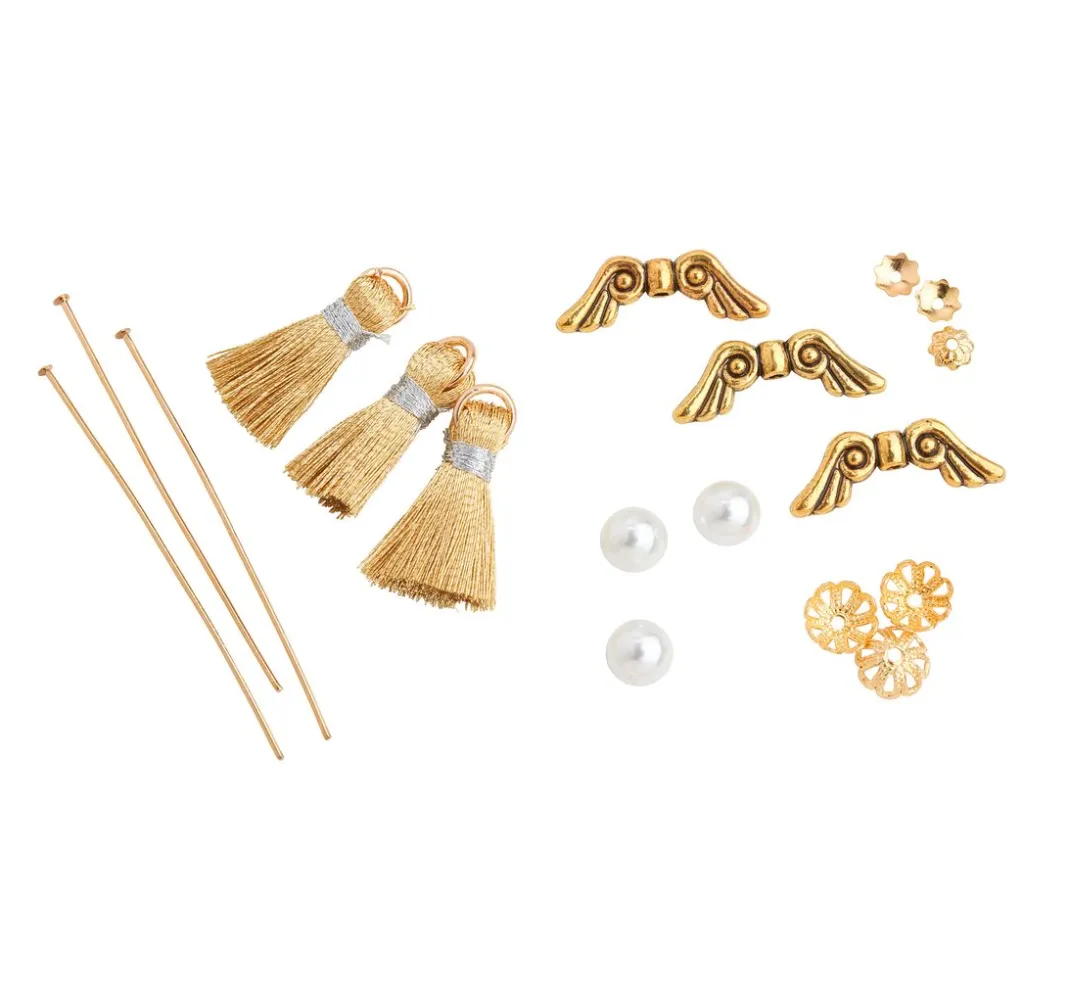 PRACHT Perlensterne & Engel|Scrapbooking>Bastel-Set "Quastenengel", 3er-Set