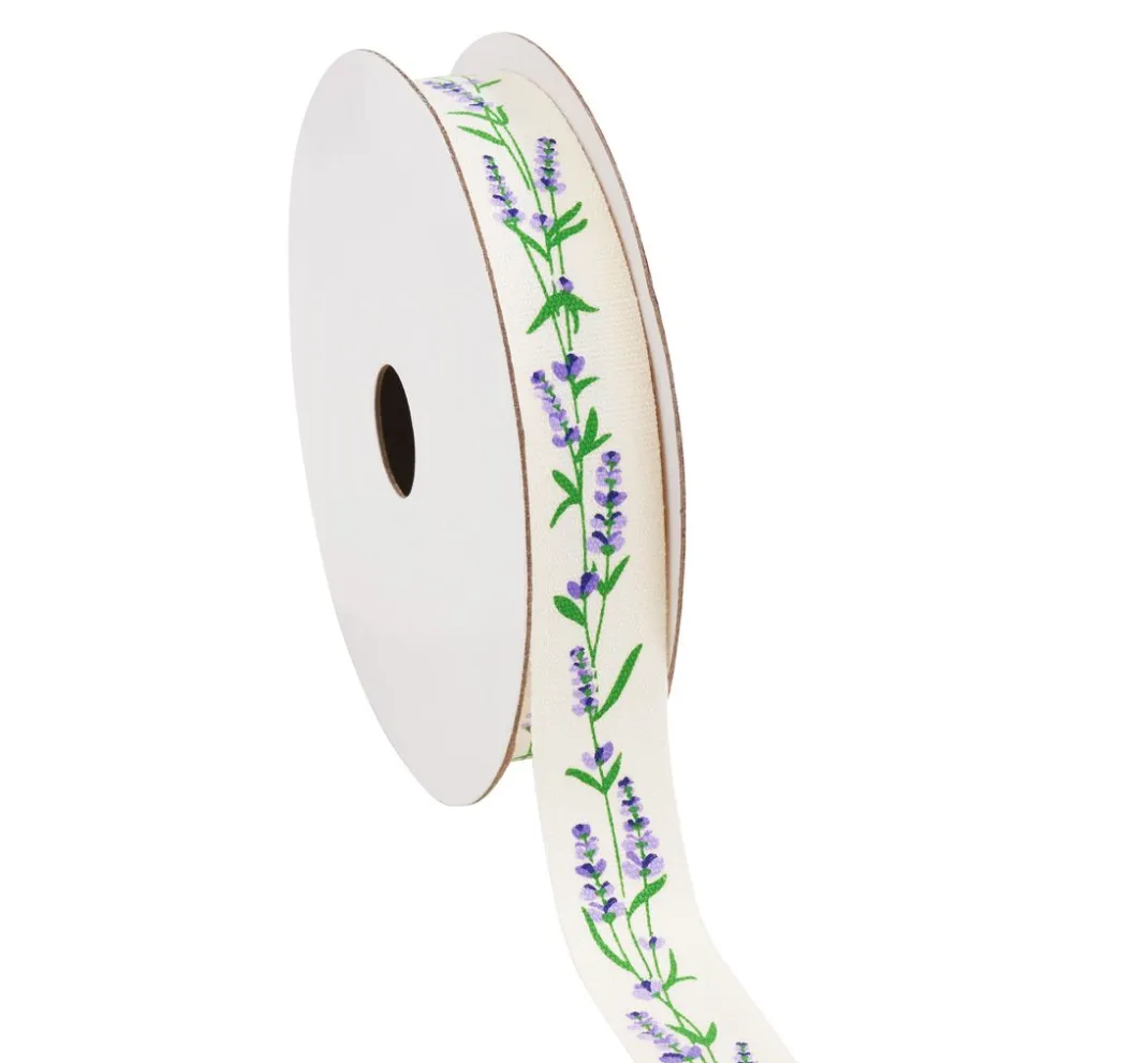 HobbyFun Schleifenband|Deko-, Motiv- & Schmuckband>Baumwollband "Lavendel"