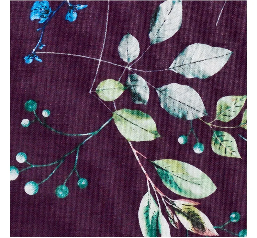 Gütermann creativ Patchwork|Stoff Meterware>Baumwoll-Stoff "Brilliant" Zweige-Aubergine