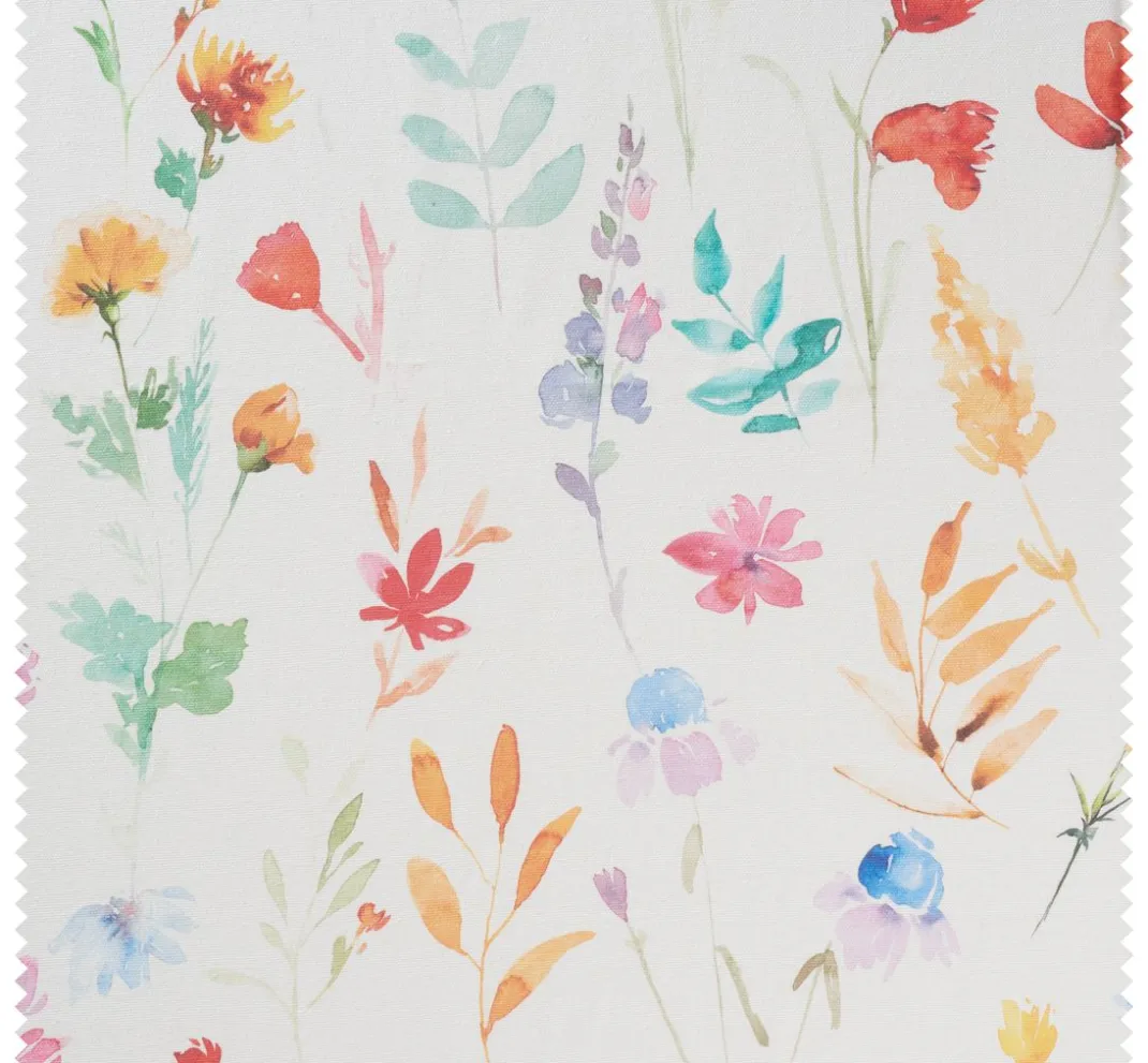 Globaltex Stoff Meterware|Baumwollstoff>Baumwoll-Stoff "Bunte Blumen"