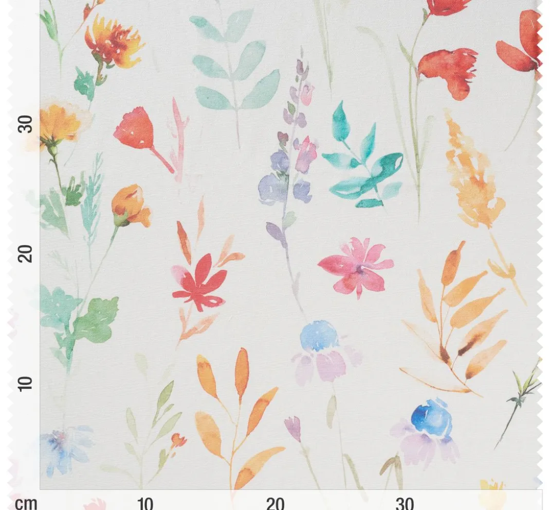 Globaltex Stoff Meterware|Baumwollstoff>Baumwoll-Stoff "Bunte Blumen"