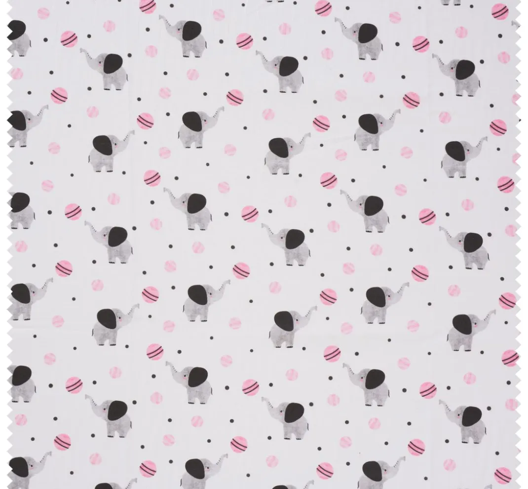 Kinder Globaltex Kinderstoffe|Stoff Meterware>Baumwoll-Stoff "Elefant Lilo"