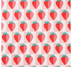 Kinder VBS Marktplatz Kinderstoffe|Baumwollstoff>Baumwoll-Stoff "Erdbeeren"