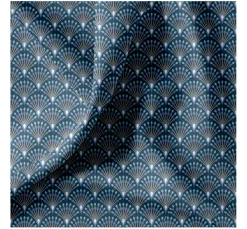 VBS Marktplatz Beschichteter Stoff|Stoff Meterware>Baumwoll-Stoff "Fächer Indigo" Acryl beschichtet