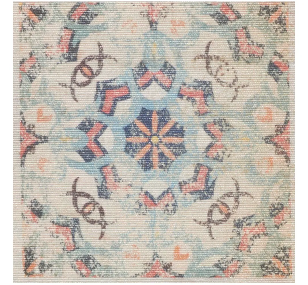 Globaltex Beschichteter Stoff|Stoff Meterware>Baumwoll-Stoff "Fliesen", Acryl beschichtet