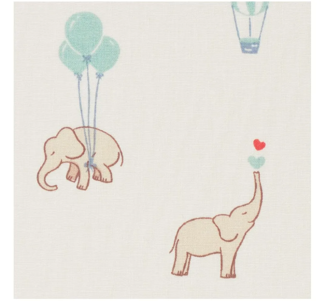 Kinder VBS Marktplatz Kinderstoffe|Baumwollstoff>Baumwoll-Stoff "Flying Elephants"