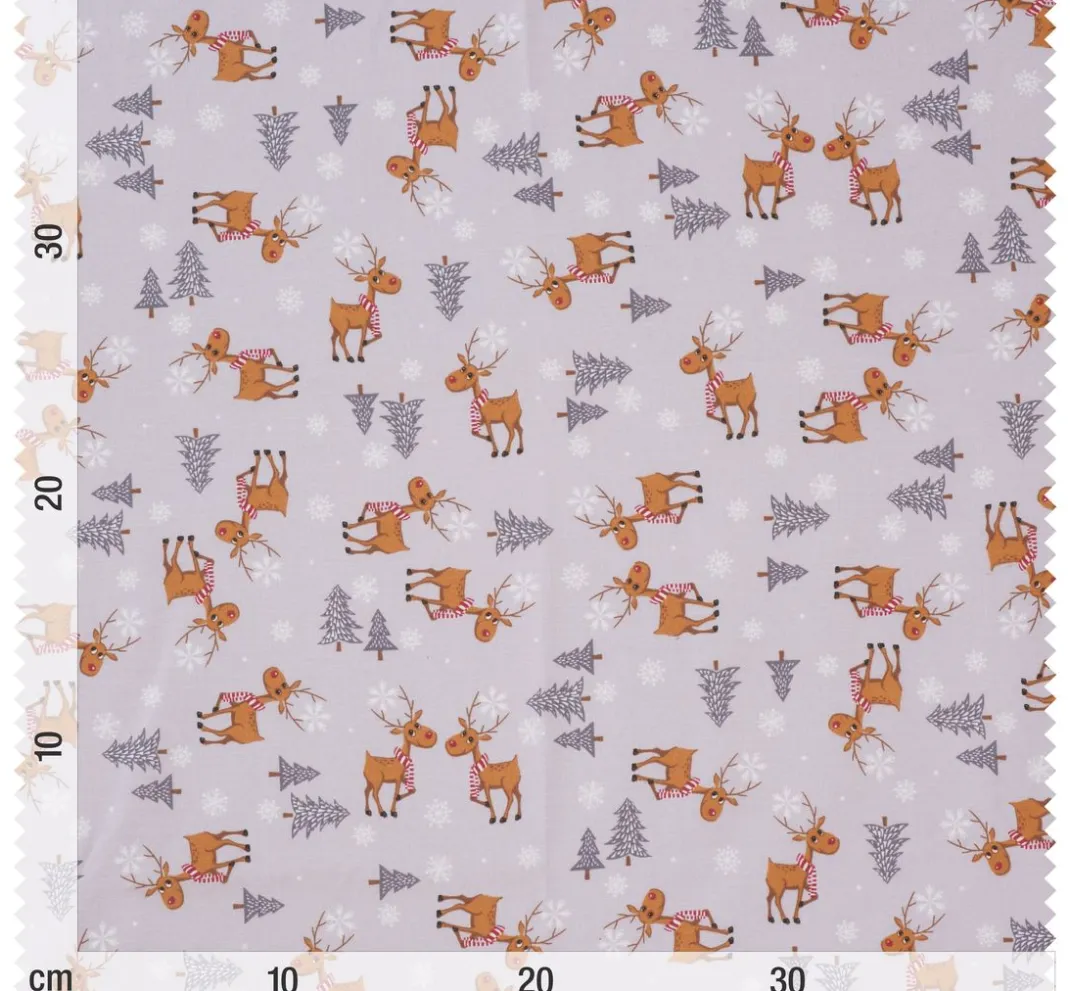 VBS Marktplatz Baumwollstoff|Stoff Meterware>Baumwoll-Stoff "Red Nose Reindeer"