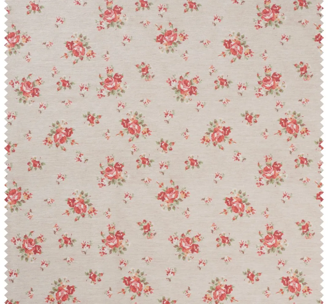 Globaltex Beschichteter Stoff|Stoff Meterware>Baumwoll-Stoff "Rosen", Acryl beschichtet