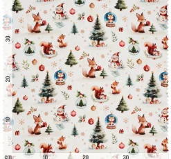 VBS Marktplatz Weihnachtsstoffe|Stoff Meterware>Baumwoll-Stoff "Snowys Winterzauber"