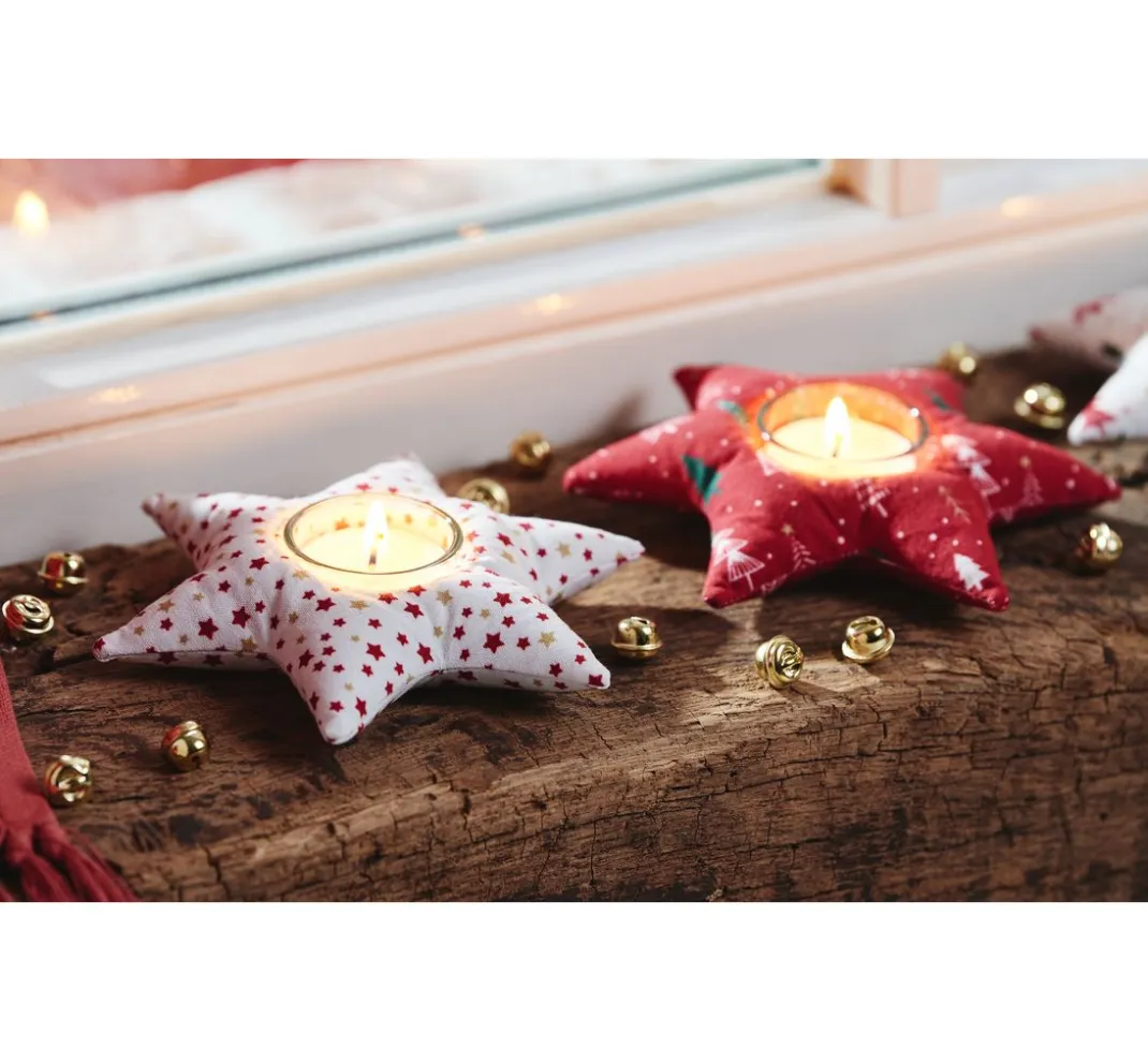VBS Marktplatz Stoff Meterware|Weihnachtsstoffe>Baumwoll-Stoff "Sterne Lumi"