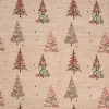 Globaltex Stoff Meterware|Weihnachtsstoffe>Baumwoll-Stoff "Weihnachtsbäume", Acryl beschichtet